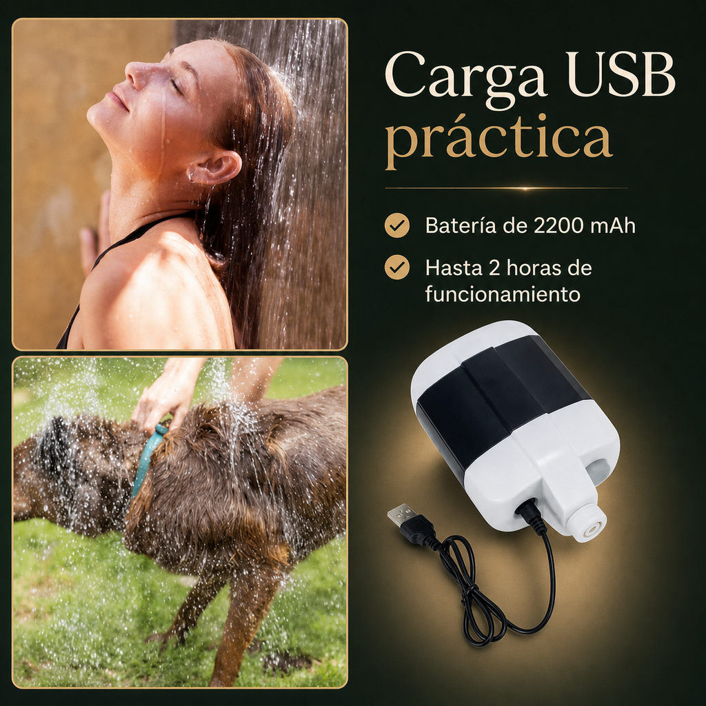 Ducha Portátil Recargable — usos y autonomía