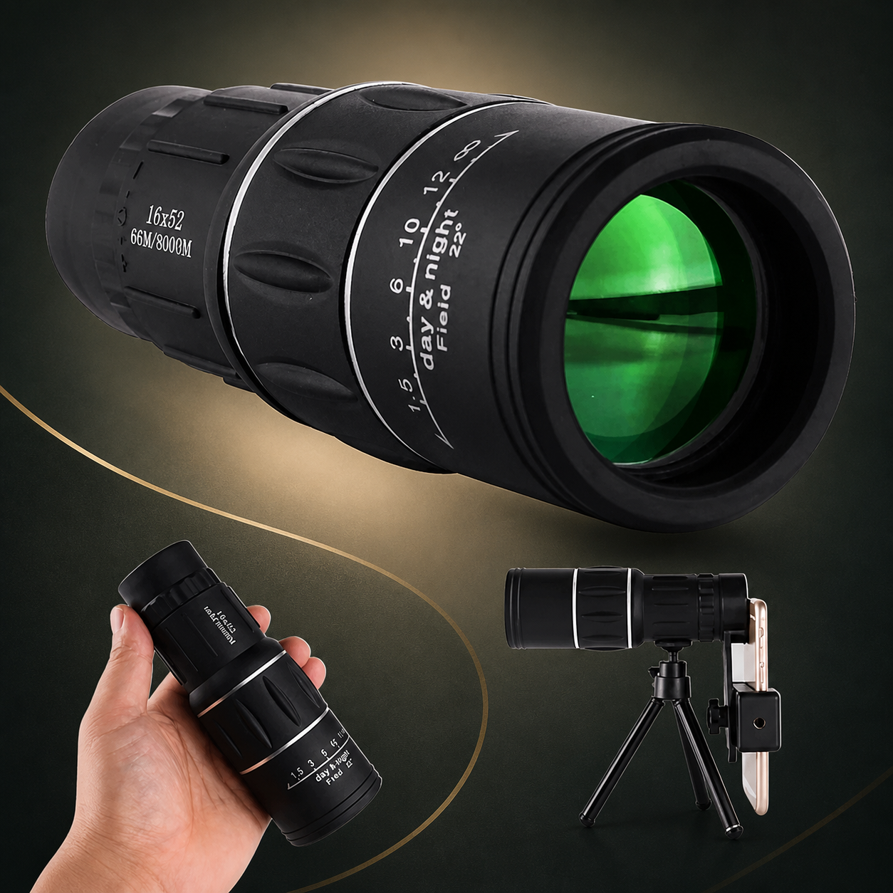 Monocular HD — vistas y accesorios estilo ZYKORA