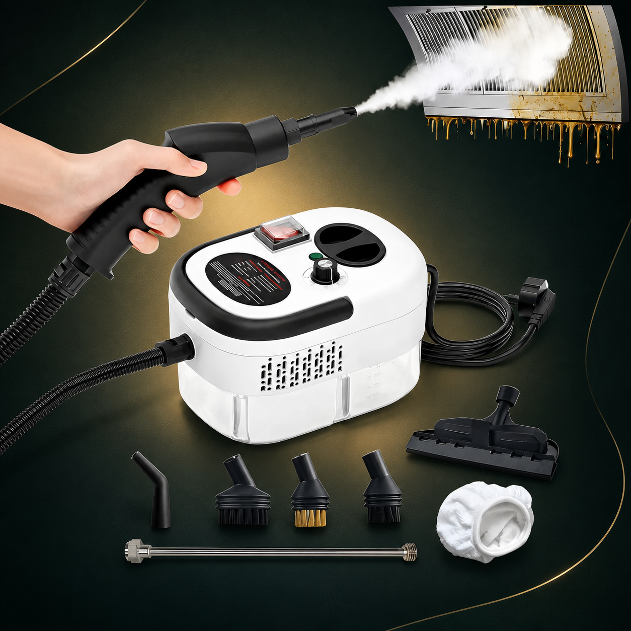 Limpiador a Vapor 2500W con accesorios — imagen 3 ZYKORA