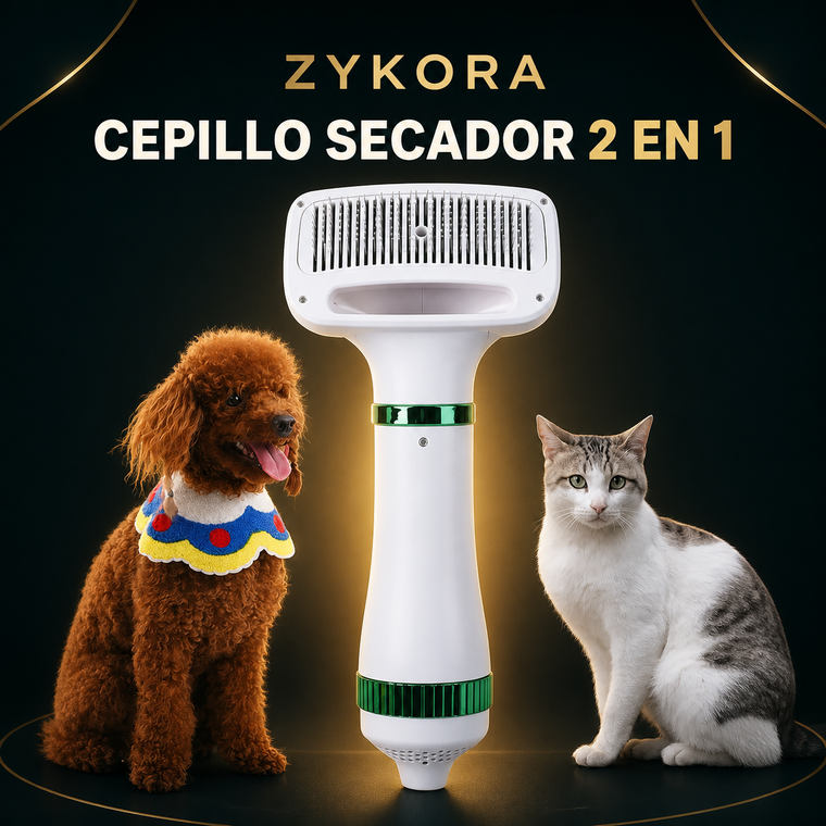 Cepillo Secador 2 en 1 para Mascotas