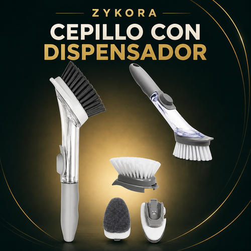 Cepillo Multifuncional con Dispensador de Jabón — portada ZYKORA
