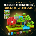 Bloques magnéticos Bosque 28 piezas ZYKORA